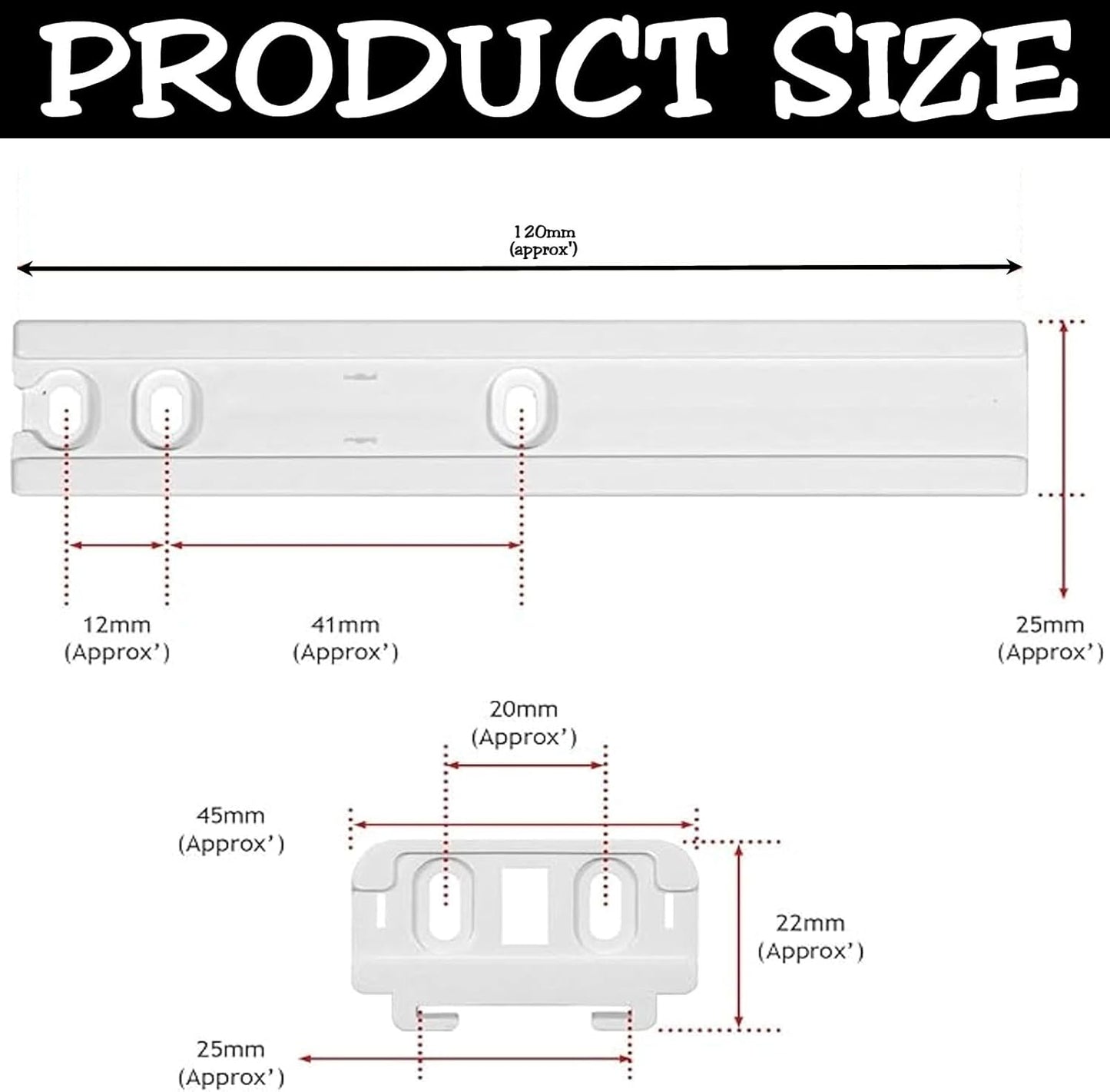 IBBAH Pack of 4 Integrated Fridge Door Sliders