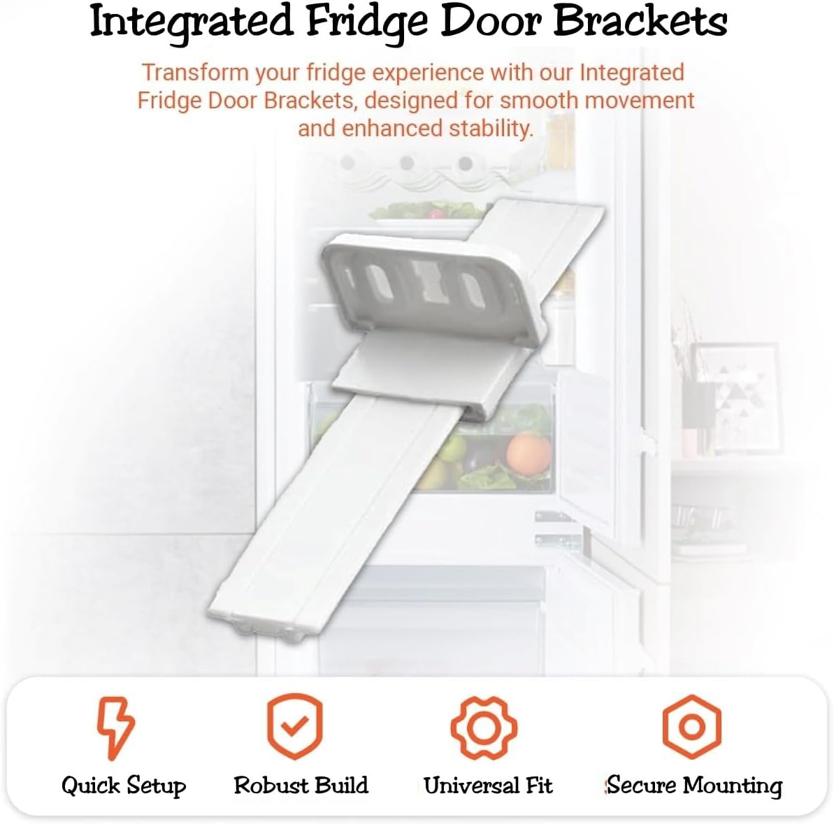 IBBAH Pack of 4 Integrated Fridge Door Sliders