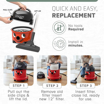 IBBAH Henry Hoover Filter 11 Inch Tritex Numatic Henry HVR160 HVT160 HET160