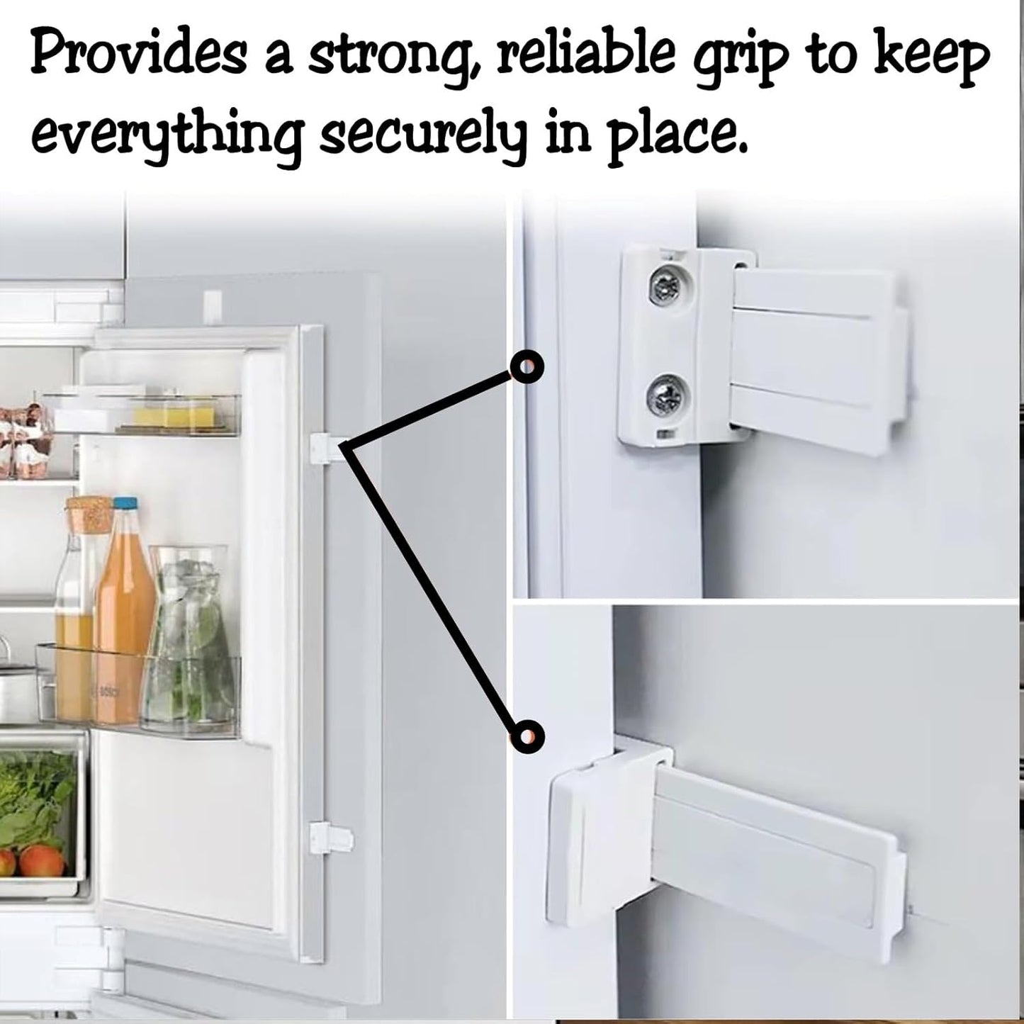 IBBAH Pack of 4 Integrated Fridge Door Sliders